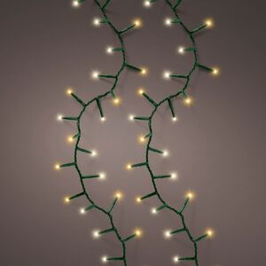 Светодиодная гирлянда нить Lumineo Snake 7.5 м, 350 теплых/экстра теплых белых LED ламп, зеленый ПВХ, диммер, таймер, IP44