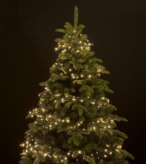 Ярусная гирлянда на елку Easy Light - Lumineo Snake, теплые белые LED, зеленый ПВХ, диммер, IP44
