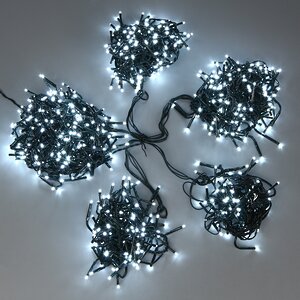 Ярусная гирлянда на елку 150 см Easy Light - Cluster, 792 холодные белые LED, зеленый ПВХ, контроллер, IP44 Kaemingk фото 2