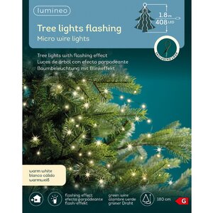 Гирлянда на елку 180 см Лучи Росы, 12 нитей, 408 теплых белых микро LED ламп с мерцанием, зеленая проволока, IP44 Kaemingk фото 6