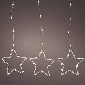 Гирлянда на елку 210 см Лучи Росы - Xmas Stars, 12 нитей, теплые белые микро LED лампы, серебряная проволока, IP44