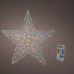 Светящаяся звезда Stella 58 см, 80 разноцветных LED ламп, контроллер, таймер, пульт управления, IP44 Kaemingk фото 2