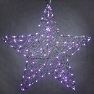 Светящаяся звезда Stella 58 см, 80 разноцветных LED ламп, контроллер, таймер, пульт управления, IP44 Kaemingk фото 5