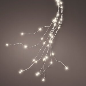 Гирлянда на елку 120-180 см Лучи Росы, 32 нити, 640 теплых белых микро LED ламп с мерцанием, серебряная проволока, IP44 Kaemingk фото 5