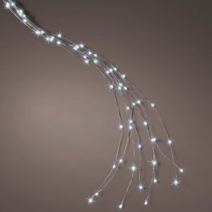 Гирлянда на елку 45-60 см Лучи Росы, 16 нитей, 320 холодных белых микро LED ламп с мерцанием, серебряная проволока, IP44 Kaemingk фото 1