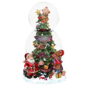Снежный шар музыкальный Праздничная елка 21*12 см