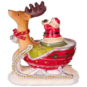 Новогодняя фигурка Рождественские сани с Сантой 9 см Sigro фото 3