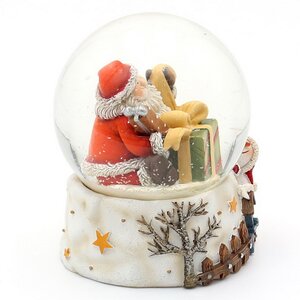 Снежный шар Санта Клаус с Подарком 8 см Sigro фото 2