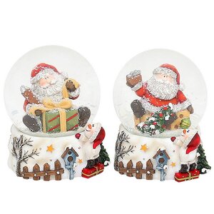 Снежный шар Санта Клаус с Подарком 8 см Sigro фото 5