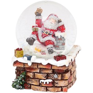 Музыкальный снежный шар Дедушка Санта Клаус 15*10 см