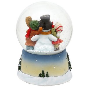 Музыкальный снежный шар Снеговик Персивальд с малышами 15*11 см Sigro фото 3
