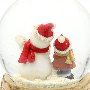Снежный шар Рождественские музыканты - Малыш и Снеговичок 9 см Sigro фото 3