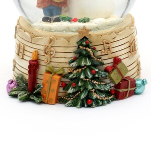 Снежный шар Рождественские музыканты - Малыш и Снеговичок 9 см Sigro фото 4