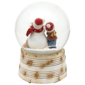 Музыкальный снежный шар Снеговичок Йодгар с Роберто - Дуэт 15 см, на батарейках Sigro фото 3