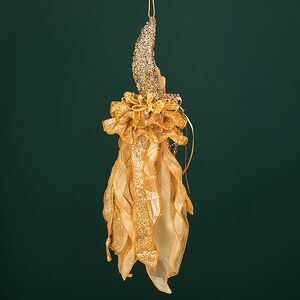 Винтажная елочная игрушка Месяц Вуарон: Romano di Lombardy 35 см Winter Deco фото 9