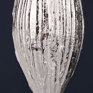 Винтажная игрушка Сосулька Gualdo - Tadino 15 см платиновая Winter Deco фото 2