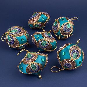 Набор винтажных елочных игрушек Wanda-Montalive 10-13 см, 6 шт