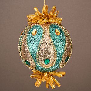 Винтажный елочный шар Peacock - Perfection 13 см