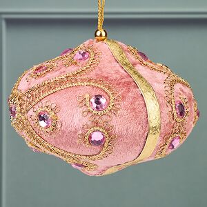 Винтажная елочная игрушка Луковка Bernate - Ticino 11 см розовая Winter Deco фото 6