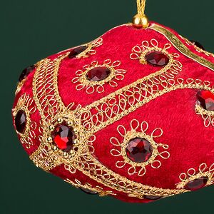 Винтажная елочная игрушка Луковка Bernate - Ticino 11 см красная Winter Deco фото 2