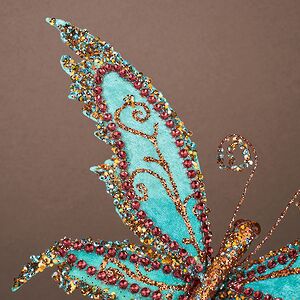 Елочная игрушка Бабочка Verona 30 см, клипса Winter Deco фото 7