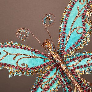 Елочная игрушка Бабочка Verona 30 см, клипса Winter Deco фото 2