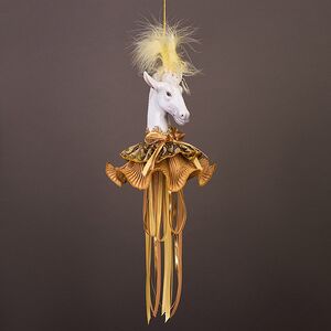 Елочная игрушка Лошадь Марлдон - Королевства Арнор 43 см золотая Winter Deco фото 5