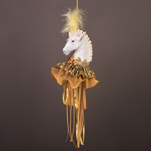 Елочная игрушка Лошадь Марлдон - Королевства Арнор 43 см золотая Winter Deco фото 2