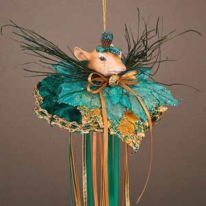 Елочная игрушка Белка - Маркиза Фродшам 30 см изумрудная Winter Deco фото 7