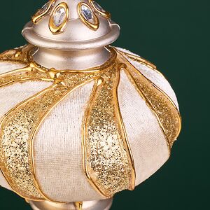 Елочная игрушка Inda Versiering 14 см золотая Winter Deco фото 2