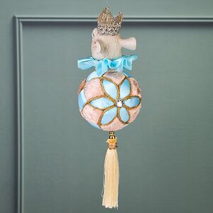 Елочная игрушка Крыса Драматург: Eclogae 25 см голубая Winter Deco фото 3