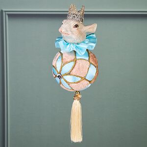 Елочная игрушка Крыса Драматург: Eclogae 25 см голубая Winter Deco фото 2