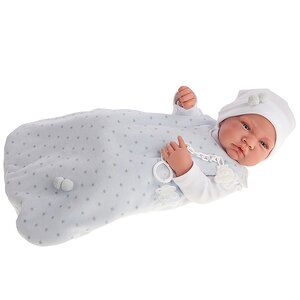 Кукла - младенец Кармело в голубом 42 см