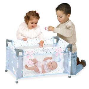 Манеж-кроватка для куклы Мартин 50 см нежно-голубая Decuevas Toys фото 1