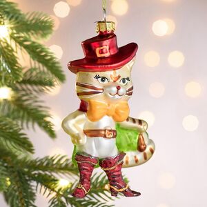 Елочная игрушка Кот в Сапогах 14 см в подарочной коробке, стекло Winter Deco фото 6