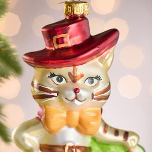 Елочная игрушка Кот в Сапогах 14 см в подарочной коробке, стекло Winter Deco фото 2