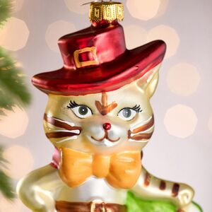 Елочная игрушка Кот в Сапогах 14 см в подарочной коробке, стекло Winter Deco фото 2