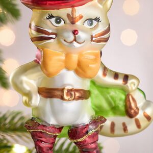 Елочная игрушка Кот в Сапогах 14 см в подарочной коробке, стекло Winter Deco фото 5