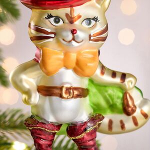 Елочная игрушка Кот в Сапогах 14 см в подарочной коробке, стекло Winter Deco фото 4