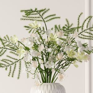 Искусственный букет Wild Flowers - Белые Росы 43 см Summer Deco фото 2