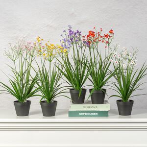 Искусственный цветок в горшке Таллинум 38 см белый Summer Deco фото 3