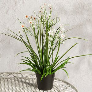 Искусственный цветок в горшке Таллинум 38 см белый Summer Deco фото 4