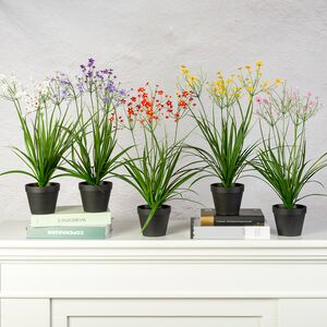 Искусственный цветок в горшке Таллинум 51 см желтый Summer Deco фото 3