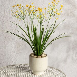 Искусственный цветок в горшке Таллинум 51 см желтый Summer Deco фото 1