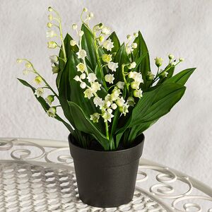 Искусственный цветок в горшке Ландыш - Подарок Весны 23 см Summer Deco фото 4