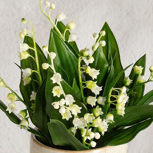 Искусственный цветок в горшке Ландыш - Подарок Весны 23 см Summer Deco фото 2