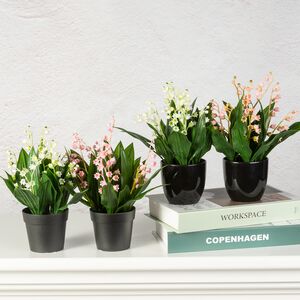 Искусственный цветок в горшке Ландыш - Mirandola 23 см Summer Deco фото 3