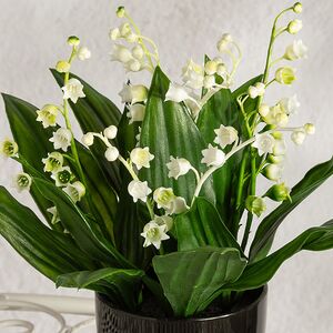 Искусственный цветок в горшке Ландыш - Mirandola 23 см Summer Deco фото 2