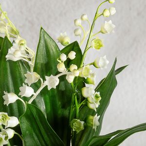 Искусственный цветок в горшке Ландыш - Mirandola 23 см Summer Deco фото 7