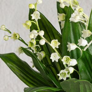 Искусственный цветок в горшке Ландыш - Mirandola 23 см Summer Deco фото 6